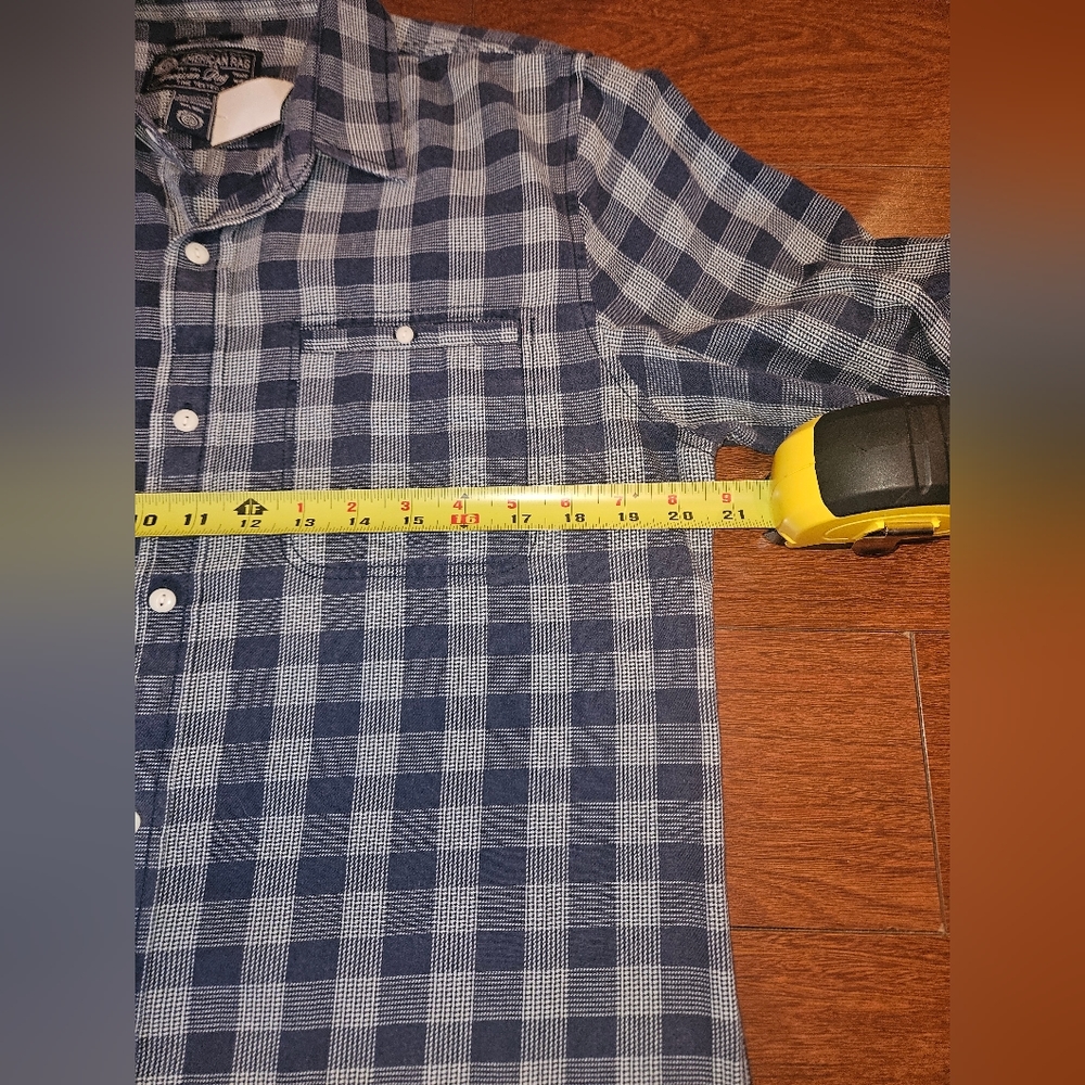 American Rag Mens Blue Casual Check Shirt - Picture 2 of 3